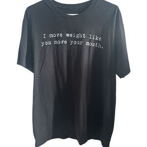 Black Statement Tee for Men sz: XL